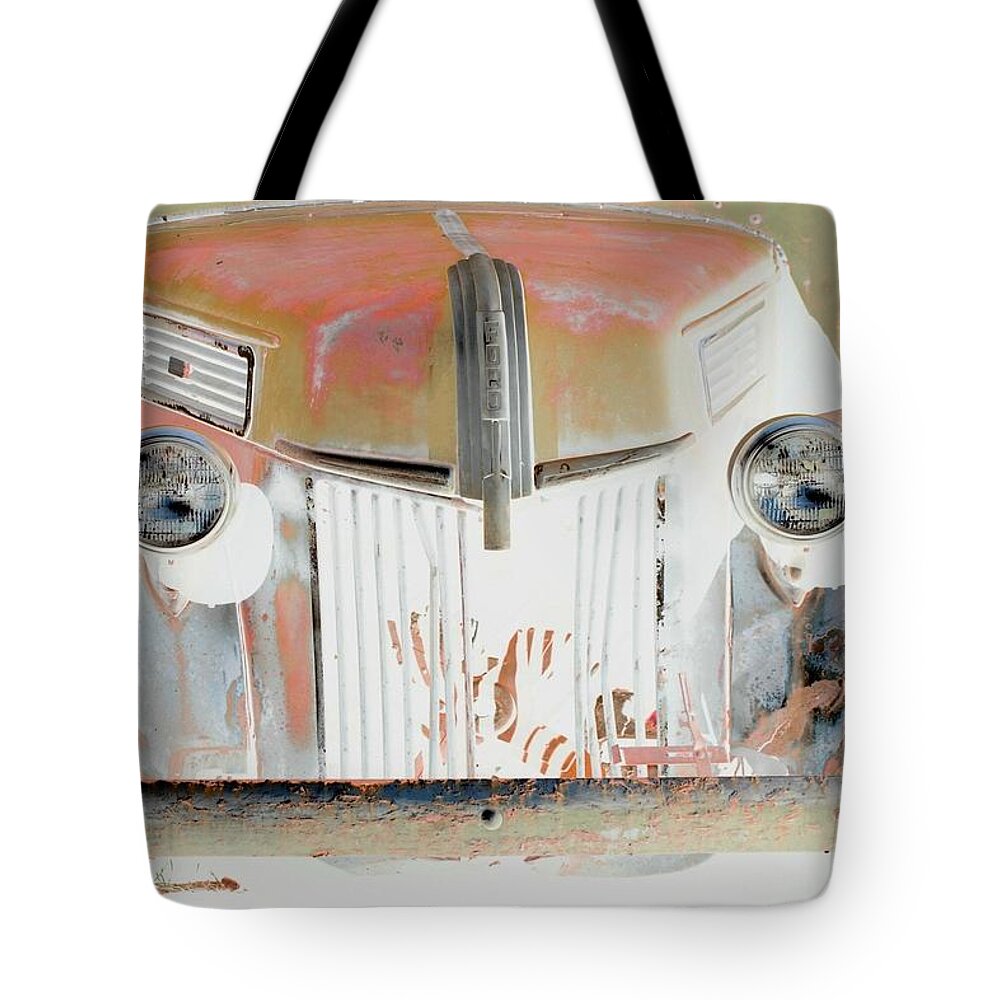 Truck Tote Bag featuring the photograph Old Ford Truck - PhotoPower by Pamela Critchlow