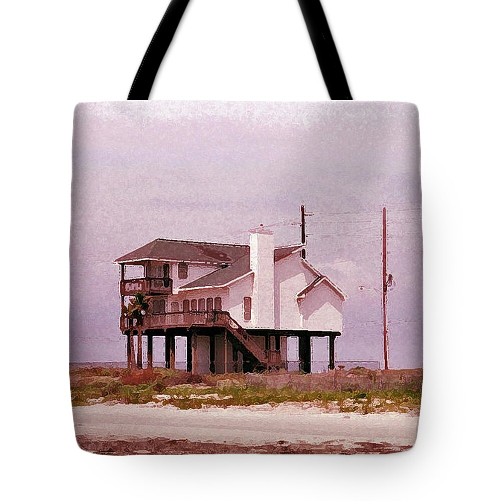 Galveston Beach Tote Bag featuring the photograph Old Galveston by Tikvah's Hope