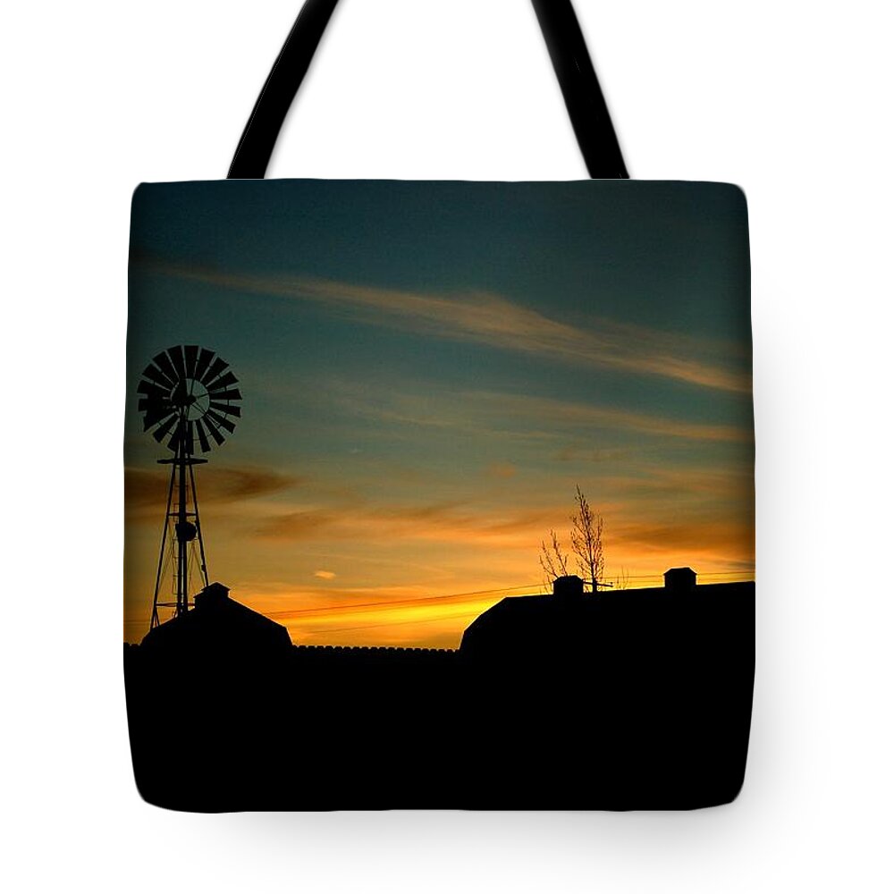 Dakota Tote Bag featuring the photograph Old MacDonald's Sunrise by Greni Graph