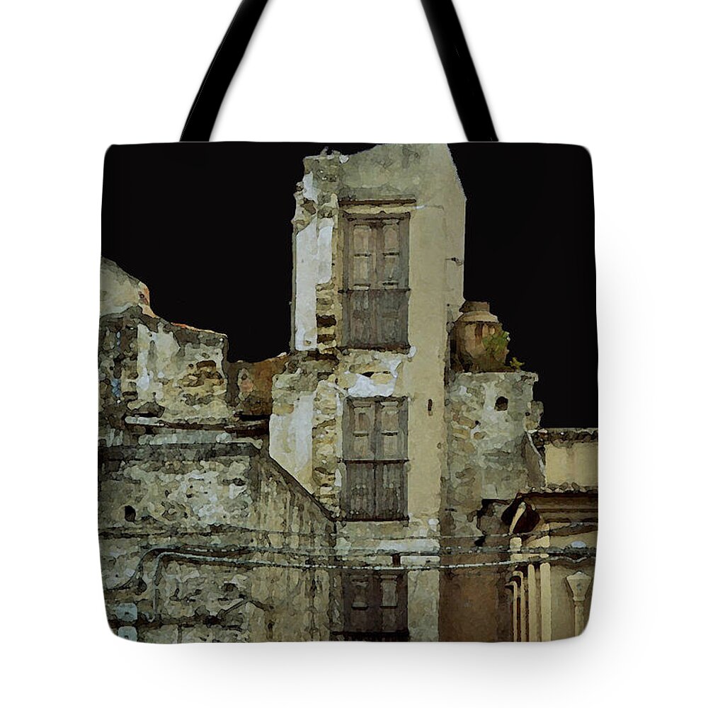 Old Palermo Tote Bag featuring the digital art Old Palermo by John Vincent Palozzi