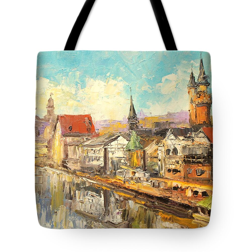Paris Tote Bag featuring the painting Old Paris by Luke Karcz
