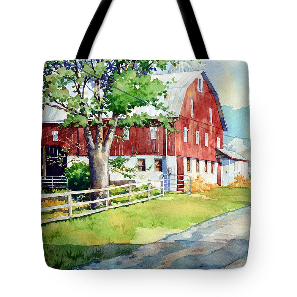 Nature Tote Bag featuring the painting Old Red by Mick Williams