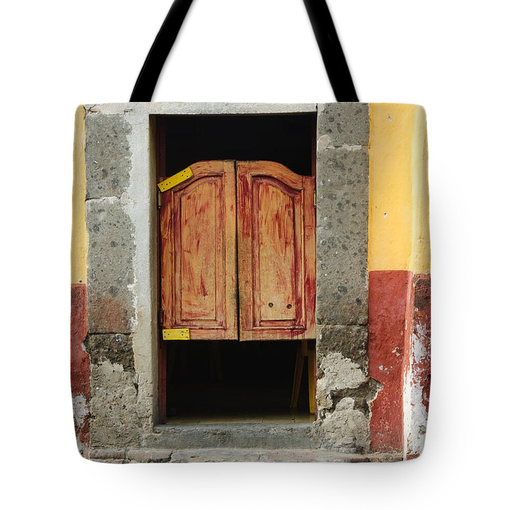 Mexico Tote Bag featuring the photograph Old Swinging Doors by Oscar Gutierrez