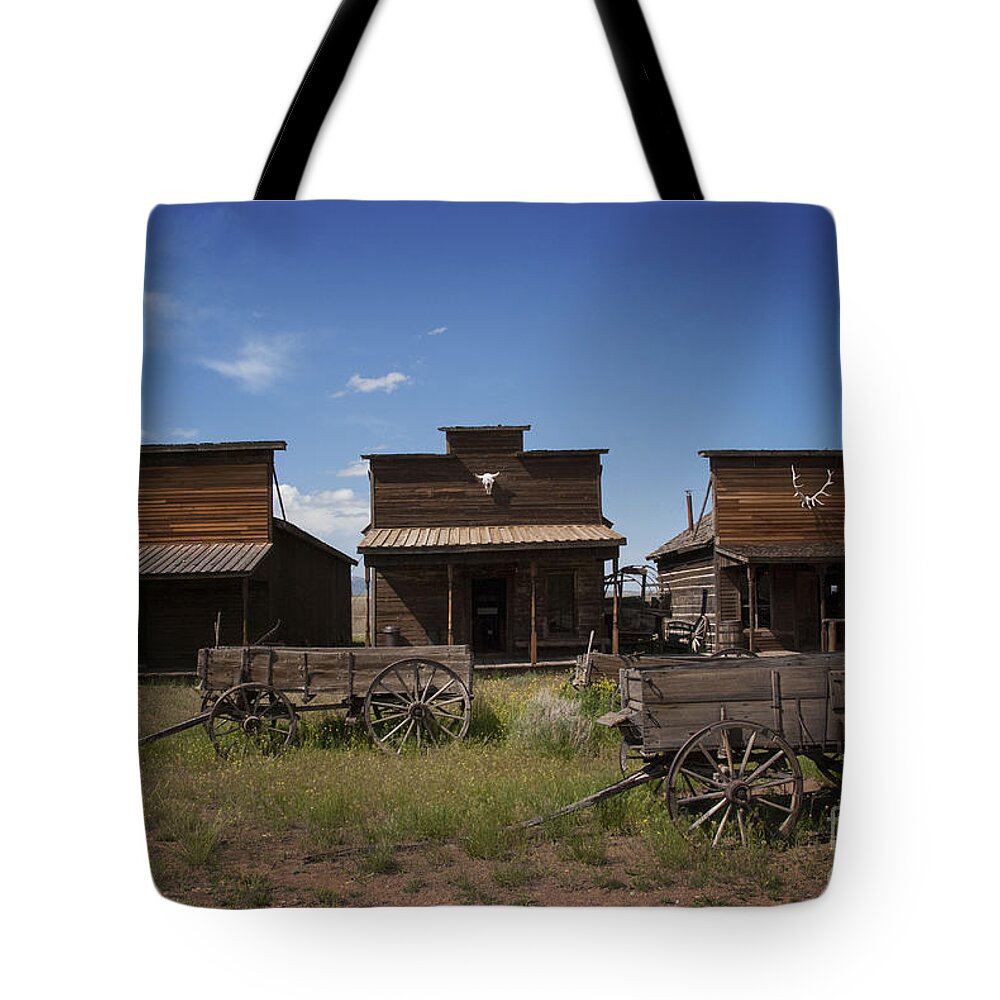 Abandoned Tote Bag featuring the photograph Old Trail Town by Juli Scalzi