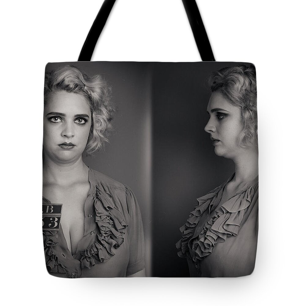 Guilt Tote Bag featuring the photograph Olu Wanted Mugshot by Nick Dolding