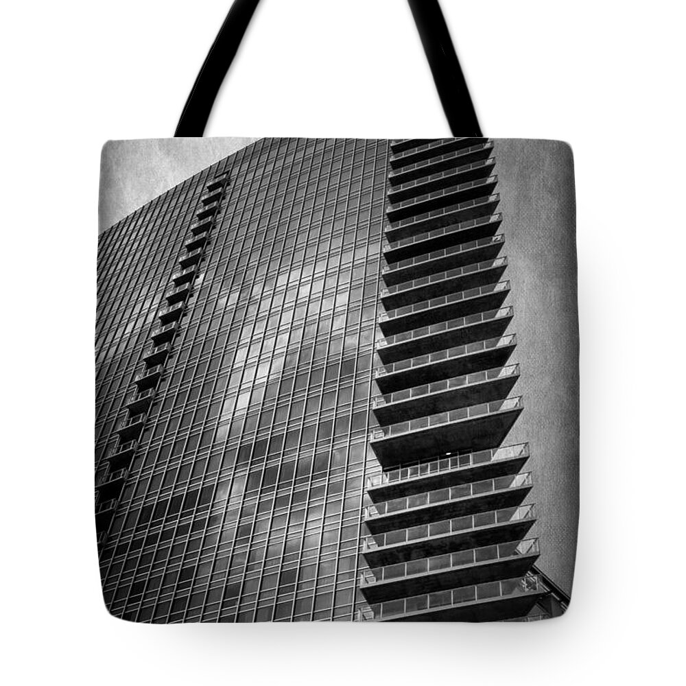 Hotel Tote Bag featuring the photograph Omni Hotel BW by Joan Carroll