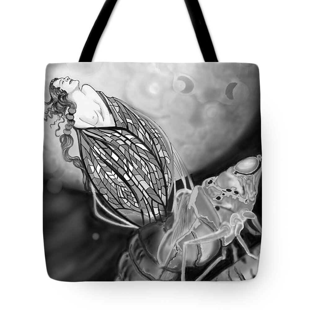 New Self Tote Bag featuring the digital art On Becoming by Carol Jacobs