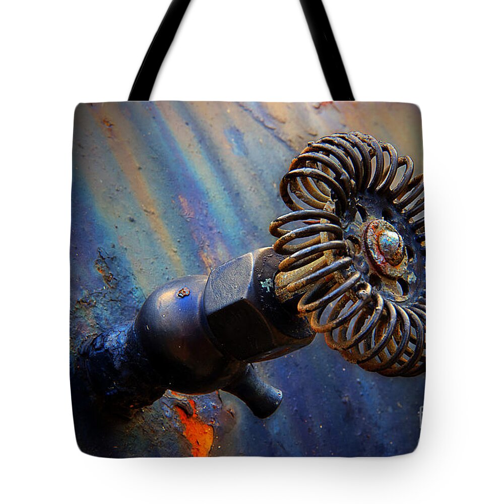 Steam Valve Shutoff Tote Bag featuring the photograph On Or Off by Michael Eingle