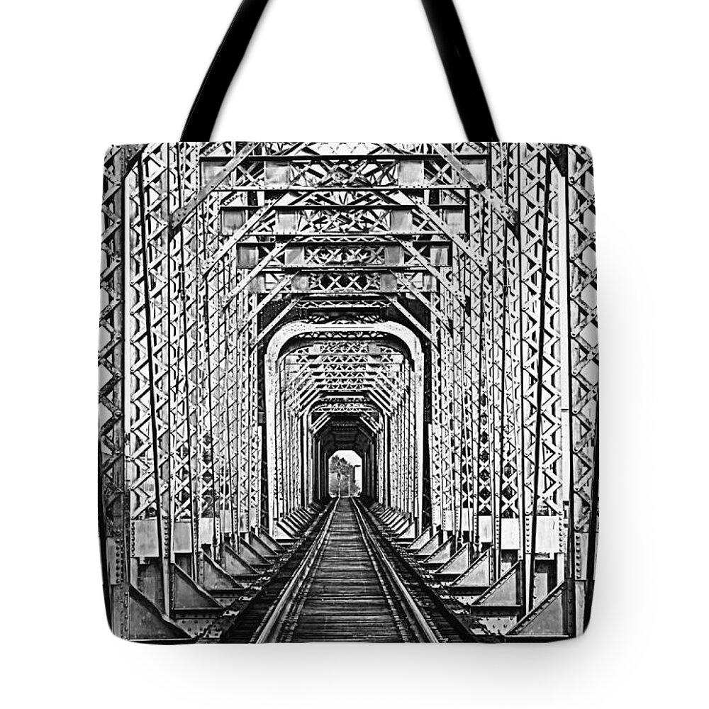 Shreveport Louisiana Tote Bag featuring the photograph On The Right Track by Barbara Chichester