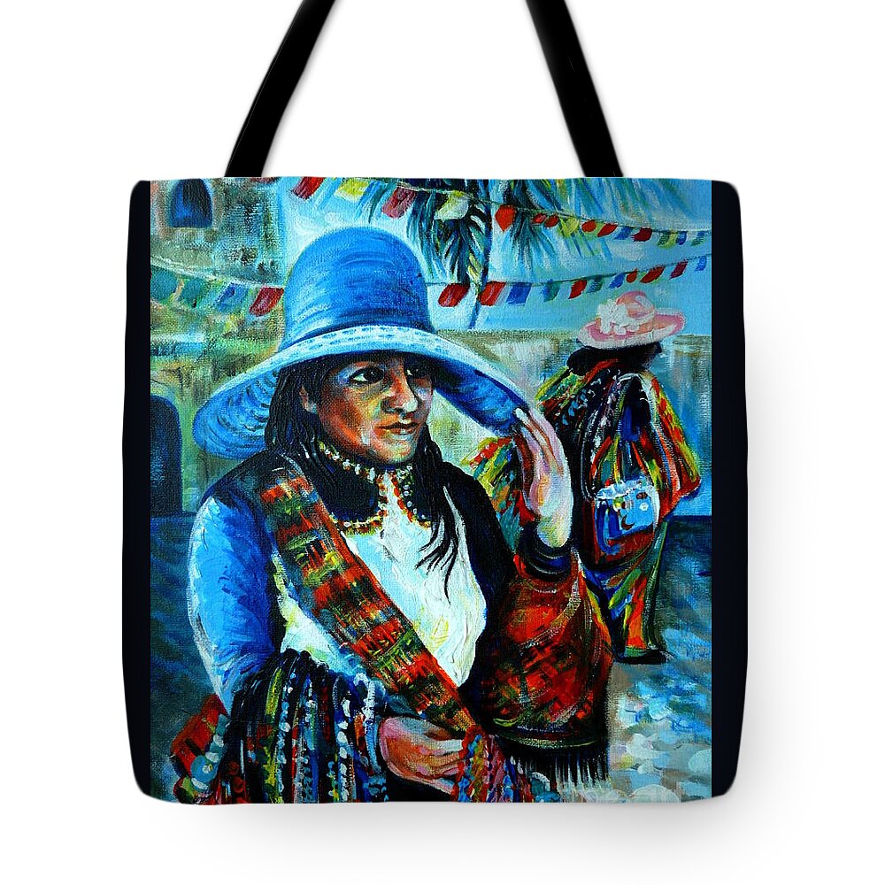 Travel Tote Bag featuring the painting On the streets of Bucerias. Part Two by Anna Duyunova