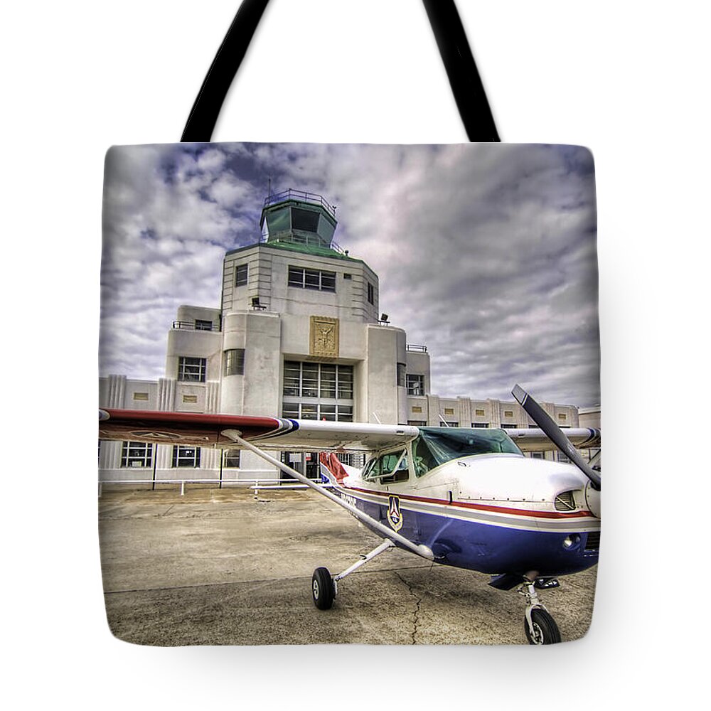 Airplane Tote Bag featuring the photograph On the Tarmac by Tim Stanley