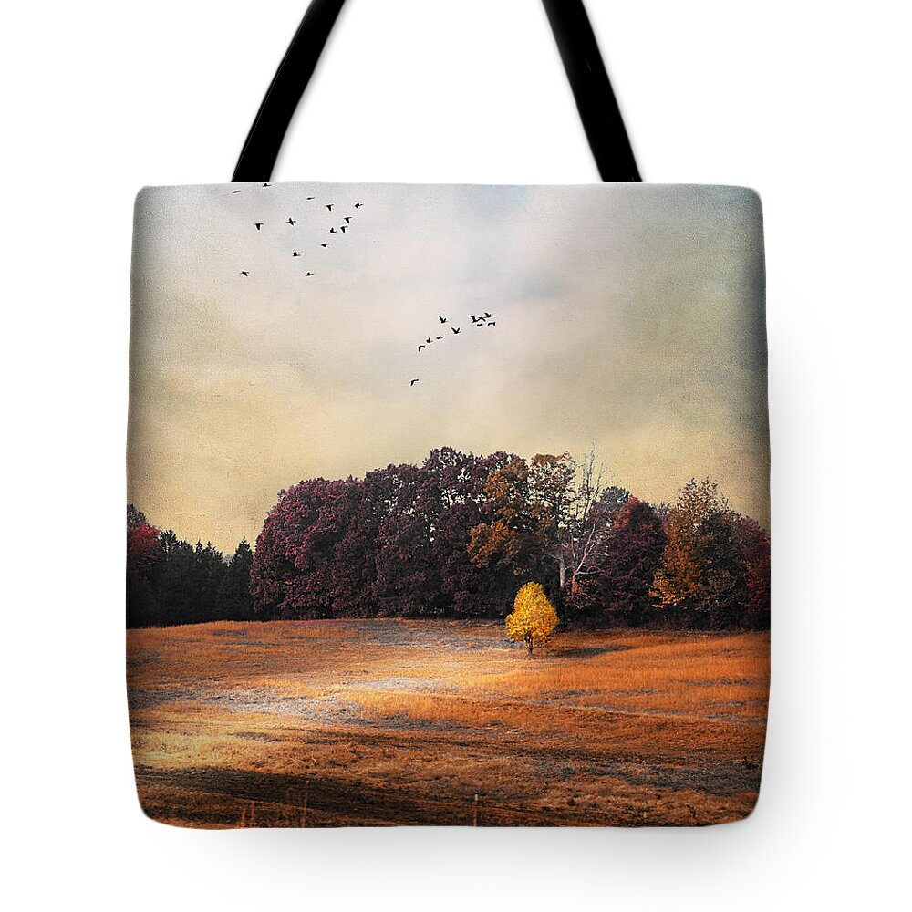 Autumn Tote Bag featuring the photograph One and Only by Jai Johnson