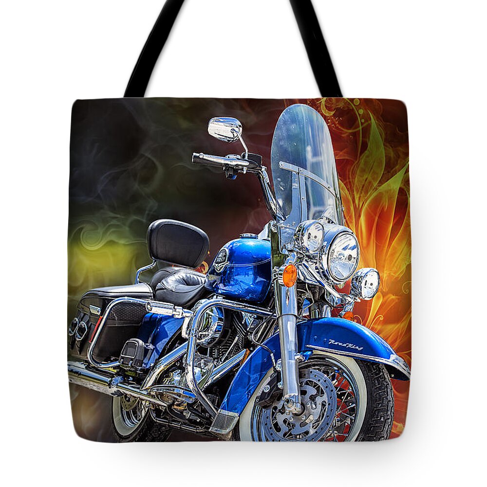 Chopper Tote Bag featuring the photograph One Hell Of A Ride by Bill and Linda Tiepelman