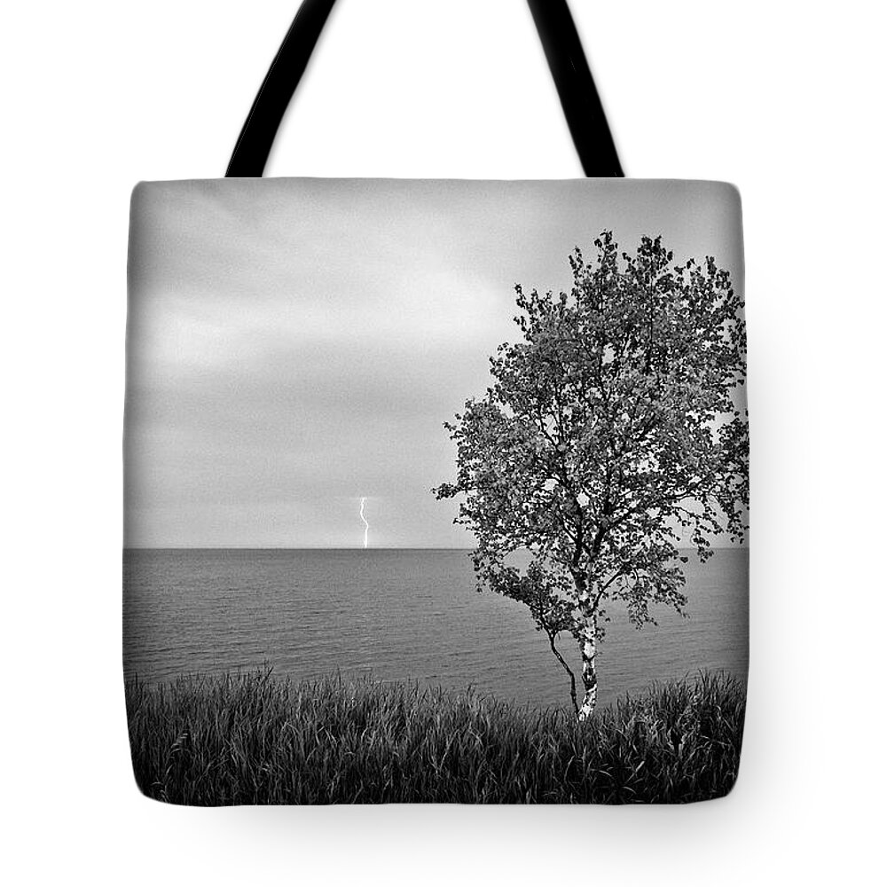 Lake Superior Tote Bag featuring the photograph One on One by Doug Gibbons