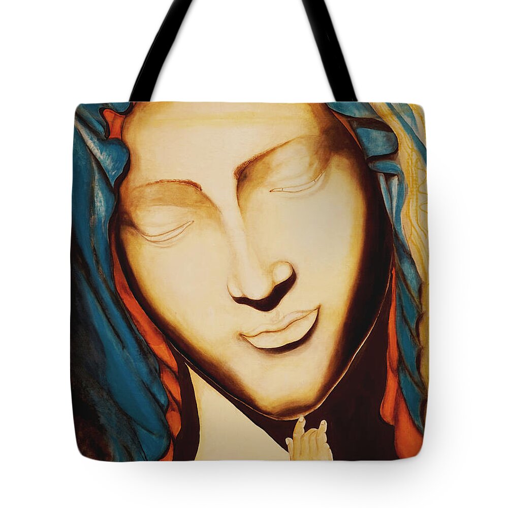 Mother Tote Bag featuring the painting Only ONE Illuminates my Soul II by Giorgio Tuscani