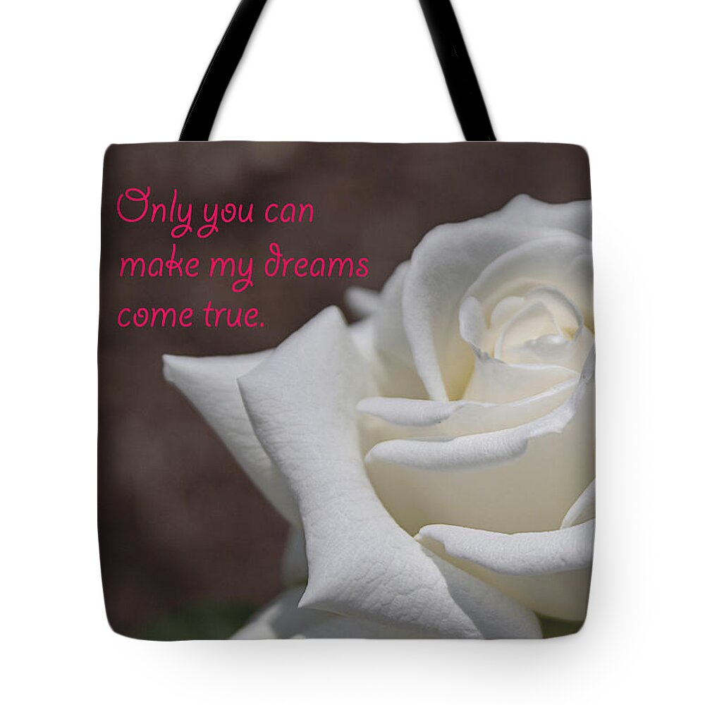 White Tote Bag featuring the photograph Only You by Arlene Carmel