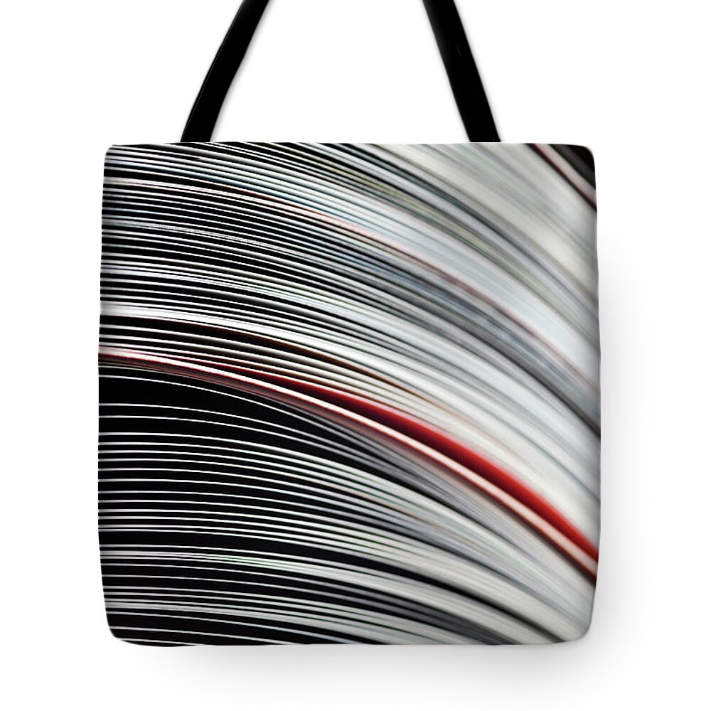 The Media Tote Bag featuring the photograph Open Magazines by Dirkrietschel