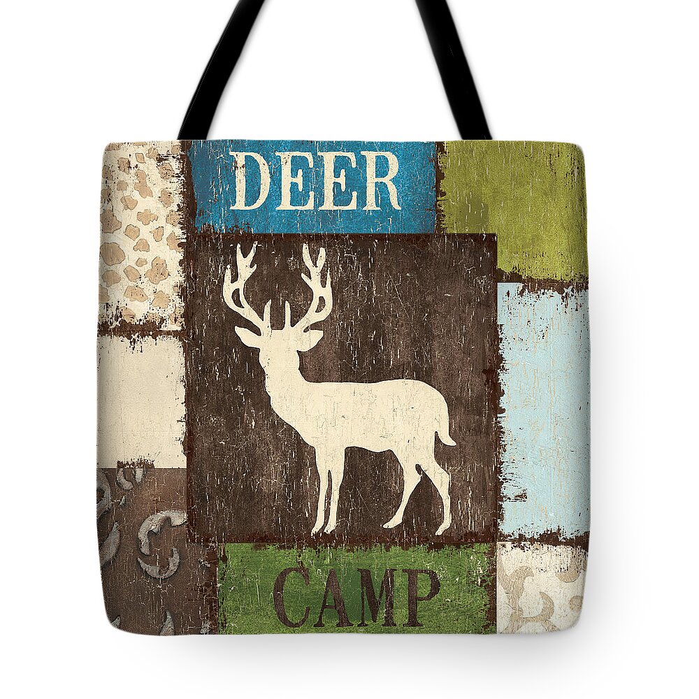 Lodge Tote Bag featuring the painting Open Season 2 by Debbie DeWitt