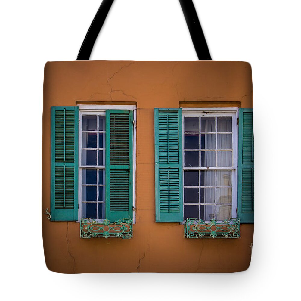 New Orleans Tote Bag featuring the photograph Open Shutters by Perry Webster