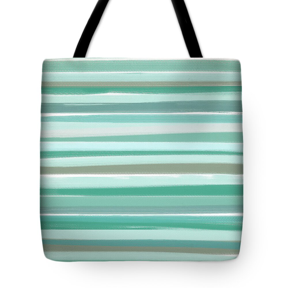 Turquoise Tote Bag featuring the painting Open Sky by Lourry Legarde