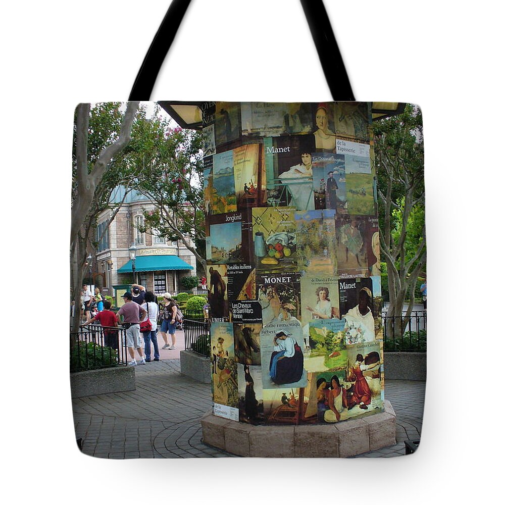 France Pavilion Tote Bag featuring the photograph France Pavilion Town Square - Disney World by Lingfai Leung
