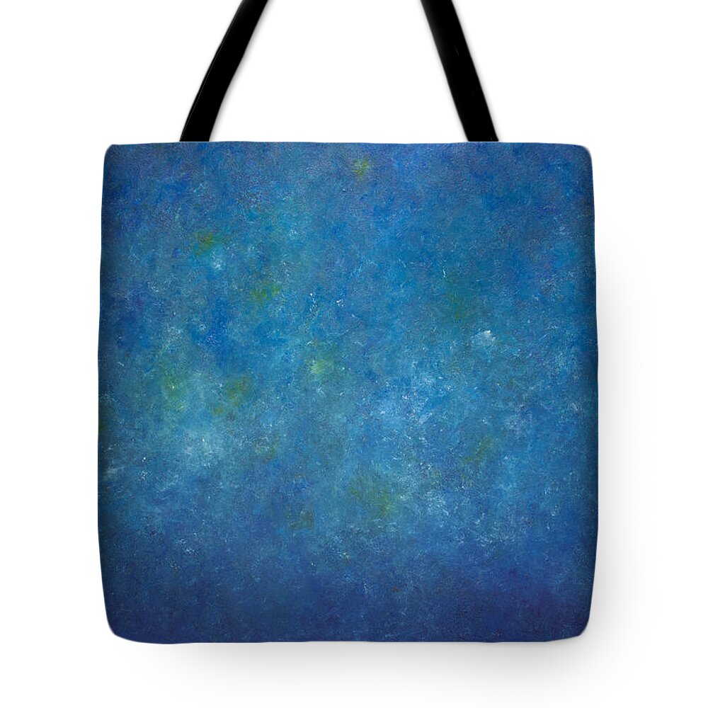 Derek Kaplan Art Tote Bag featuring the painting Opt.51.14 Mr Blue Sky by Derek Kaplan