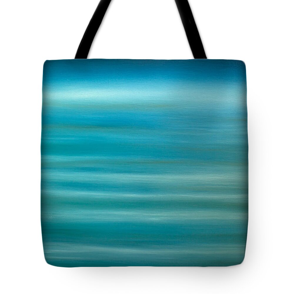 Derek Kaplan Art Tote Bag featuring the painting Opt.54.14 Ocean In The Sky by Derek Kaplan