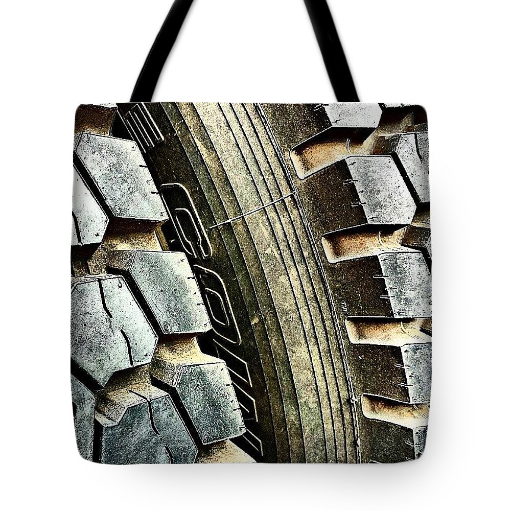 Flick Tote Bag featuring the photograph Optimus Prime's Tyres. #movies by Jason Roust