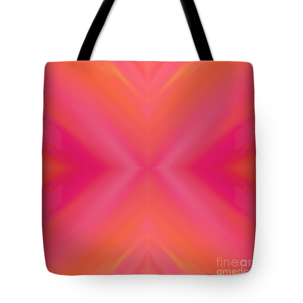 Andee Design Abstract Tote Bag featuring the digital art Orange And Raspberry Sorbet Abstract 7 by Andee Design