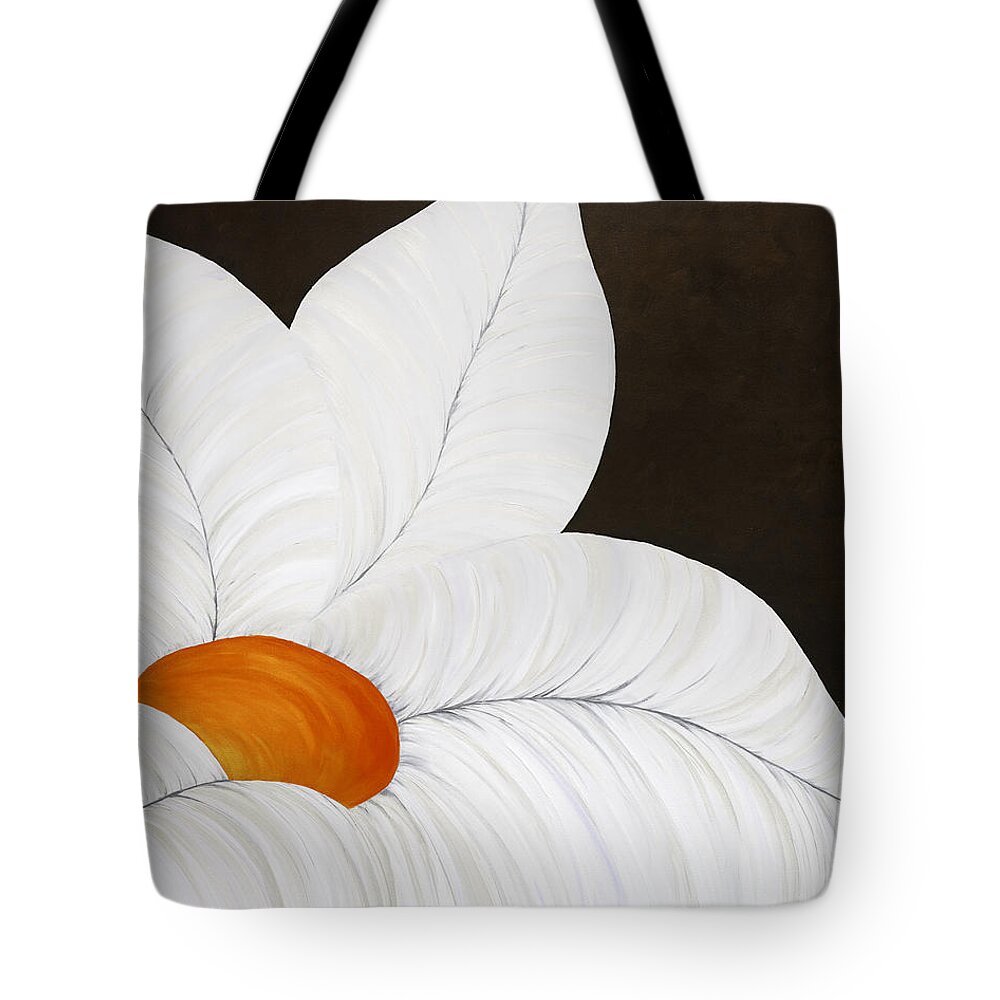 Flower Tote Bag featuring the painting Orange Crush by Tamara Nelson