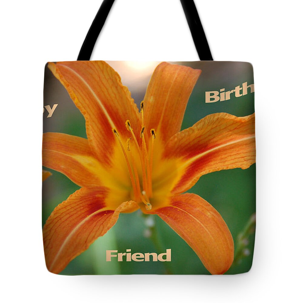 Flower Tote Bag featuring the photograph Orange Lily Birthday by Aimee L Maher ALM GALLERY