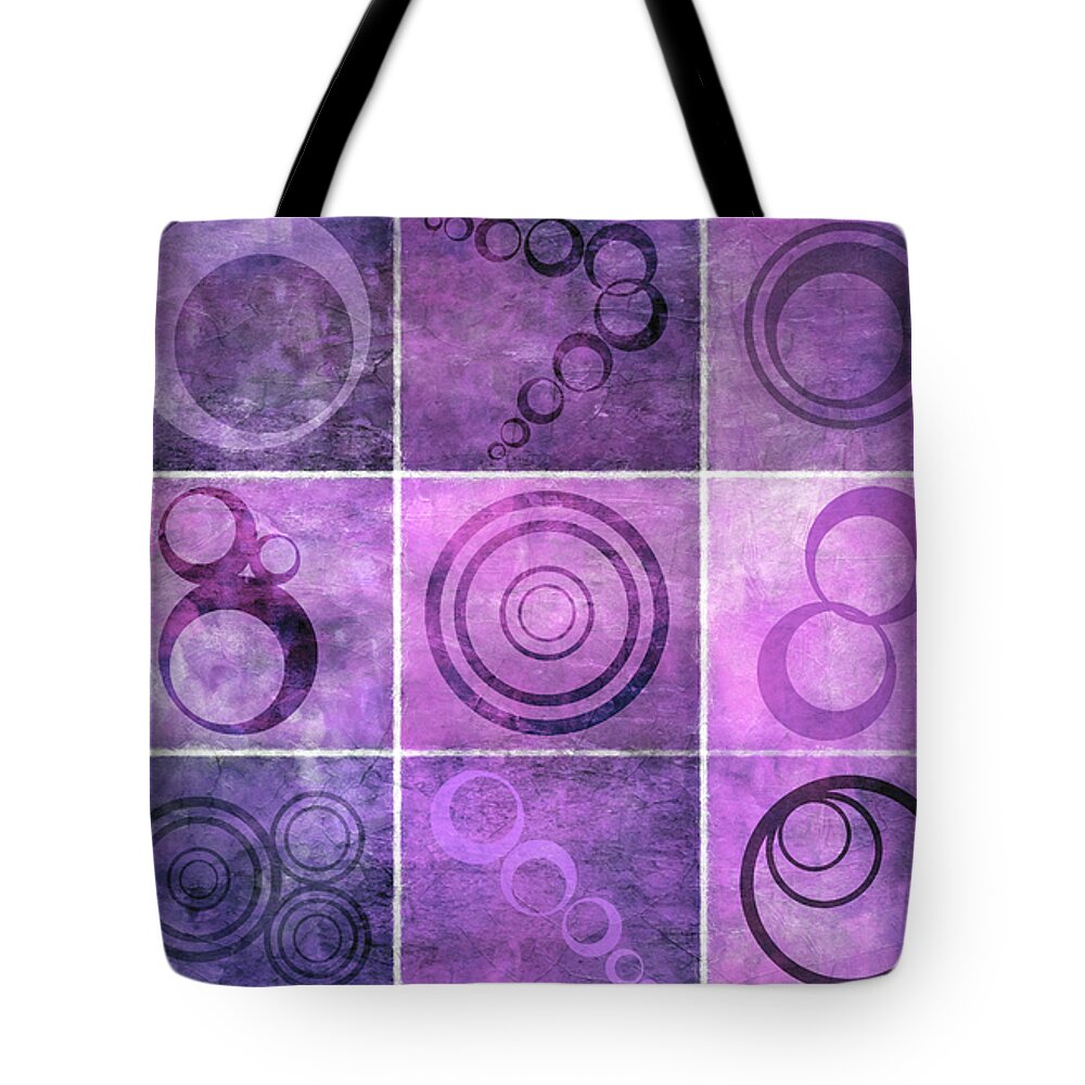 Abstract Tote Bag featuring the digital art Orb Ensemble 4 by Angelina Tamez