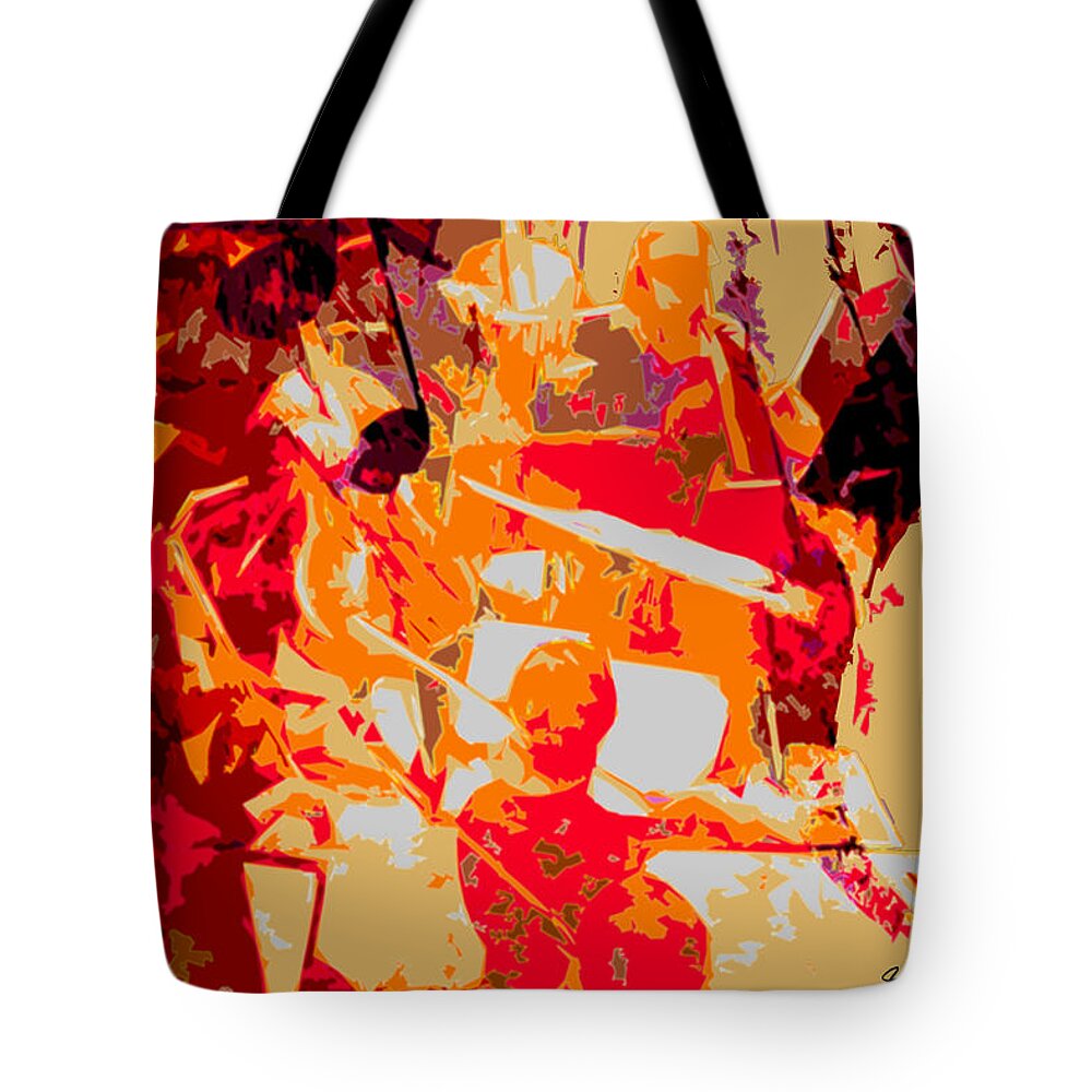 Classical Music Tote Bag featuring the digital art Orchestra by John Vincent Palozzi