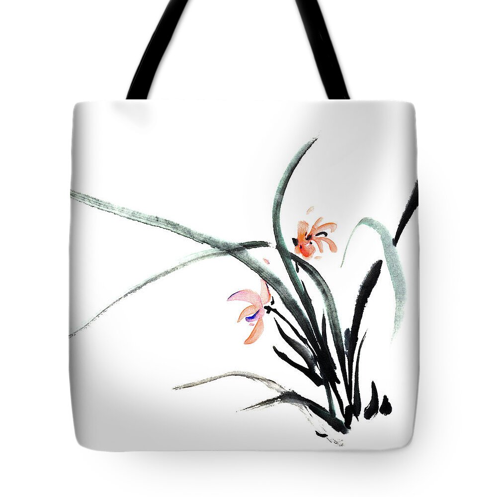 Chinese Culture Tote Bag featuring the digital art Orchid by Vii-photo