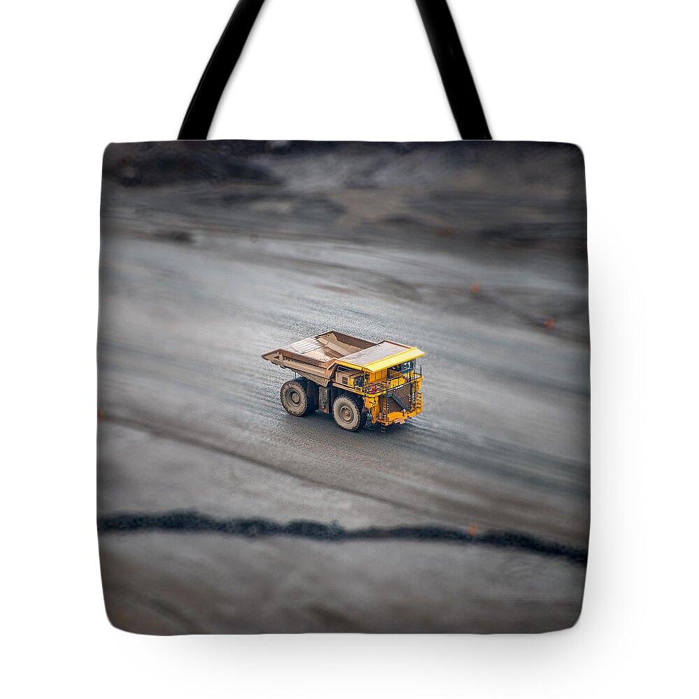 Hull Rust Mine Tote Bag featuring the photograph Ore Hauler by Paul Freidlund