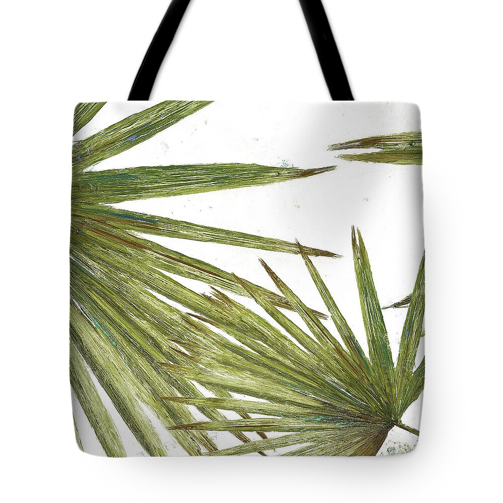 Organic Tote Bag featuring the mixed media Organic Leaves On White by Patricia Pinto