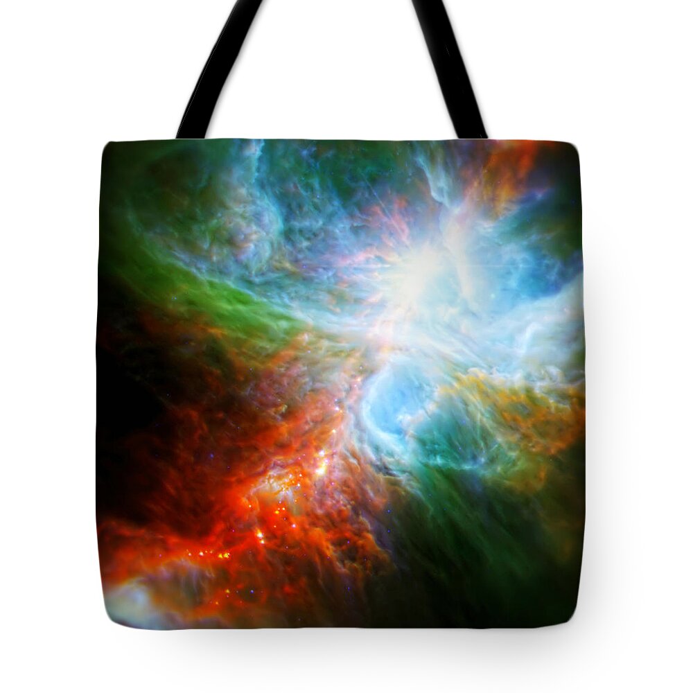Nasa Images Tote Bag featuring the photograph Orion's Rainbow 6 by Jennifer Rondinelli Reilly - Fine Art Photography