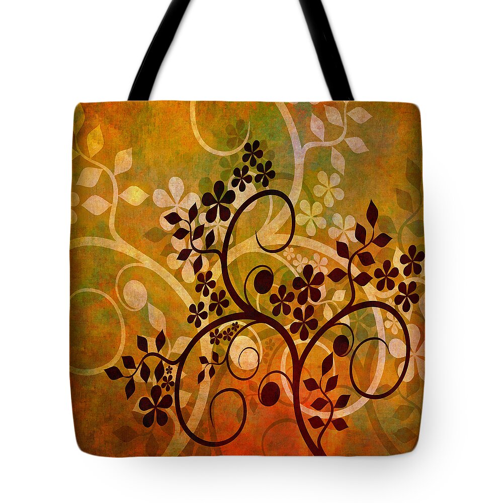 Intricate Tote Bag featuring the digital art Ornamental 1 Version 3 by Angelina Tamez