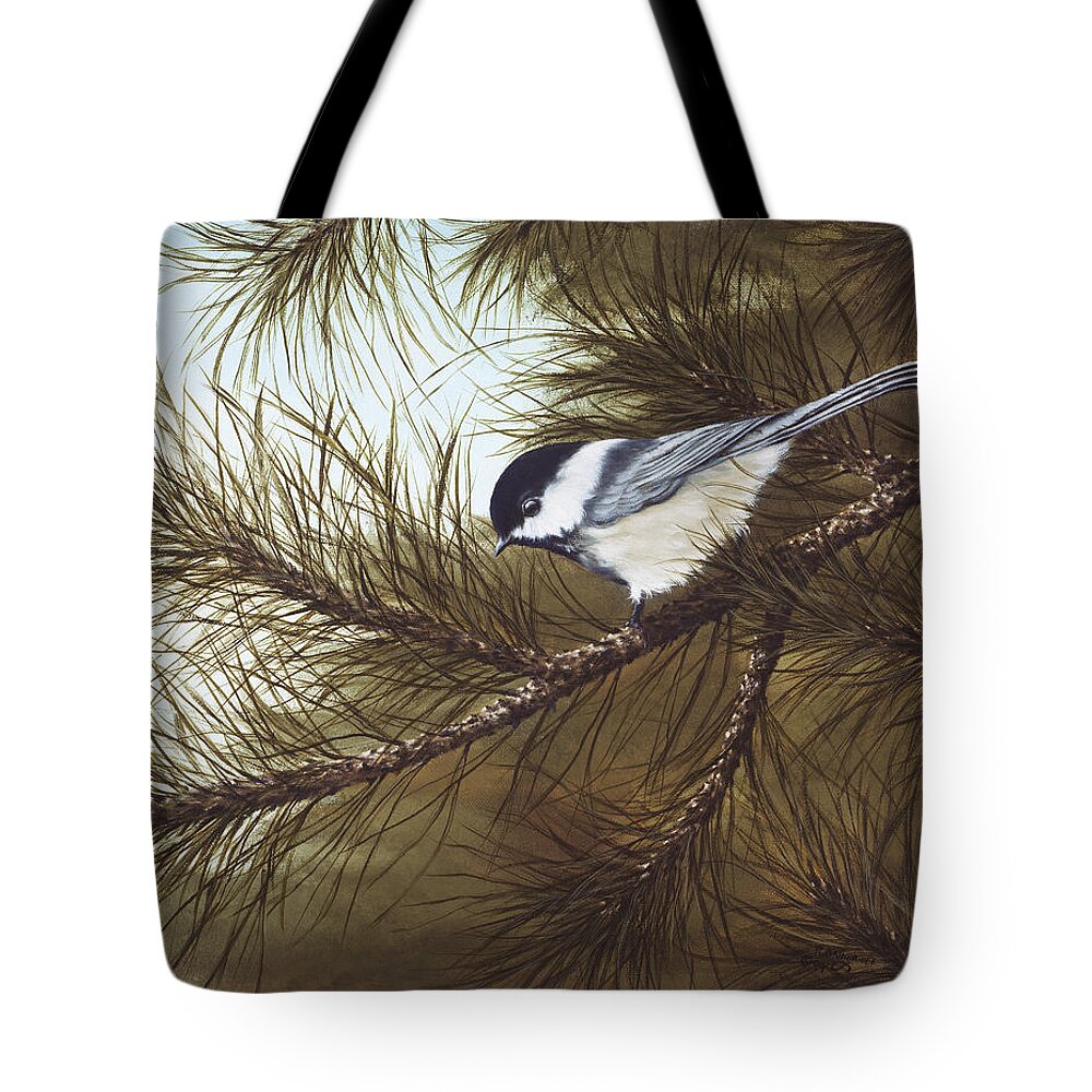 Animals Tote Bag featuring the painting Out on a Limb by Rick Bainbridge
