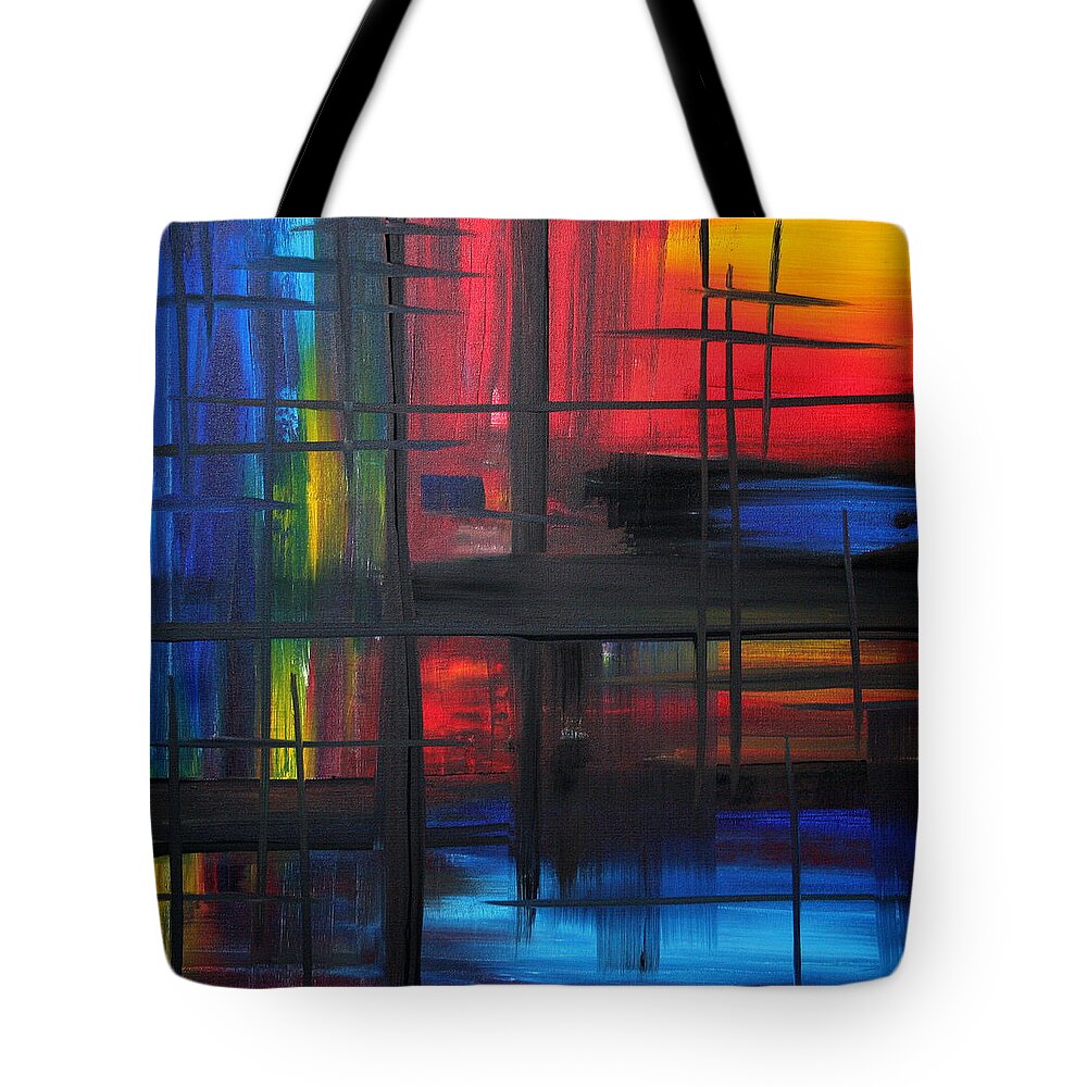 Wall Tote Bag featuring the painting Over the Rainbow by MADART by Megan Aroon