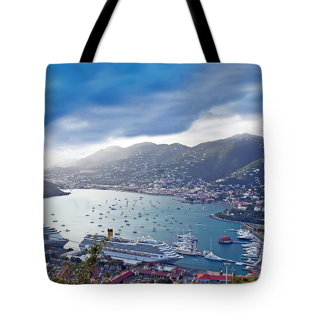 St Thomas Tote Bag featuring the photograph Overlooking the bay by Aimee L Maher ALM GALLERY