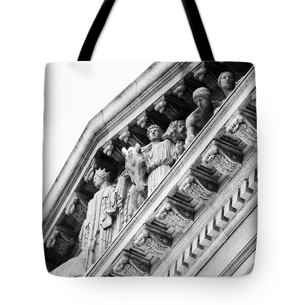 Angle Tote Bag featuring the photograph Oversight Committee by Christi Kraft