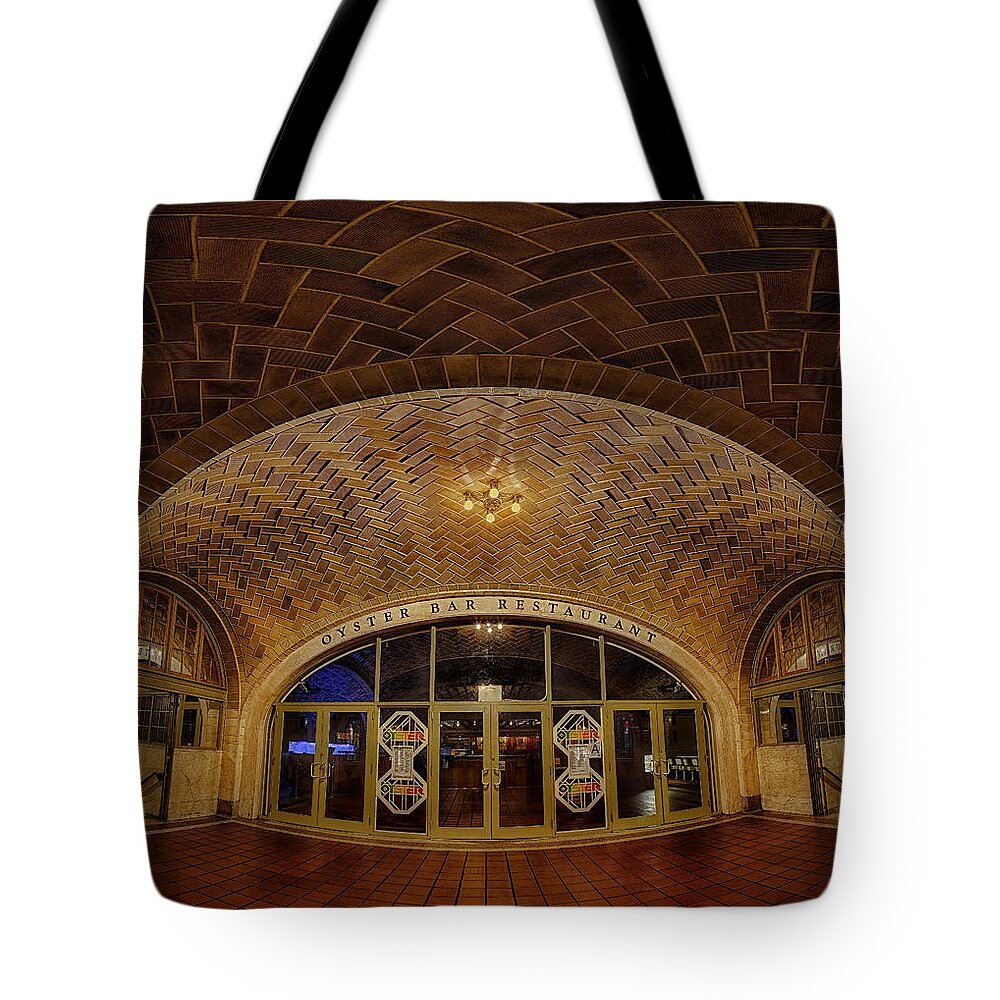 Empire State Tote Bag featuring the photograph Oyster Bar by Susan Candelario