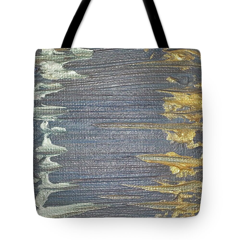 Abstract Painting Strcutured Mix Tote Bag featuring the painting P1 by KUNST MIT HERZ Art with heart