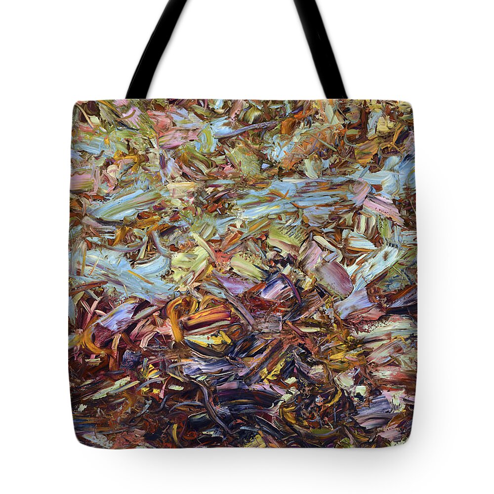 Abstract Tote Bag featuring the painting Paint number 51 by James W Johnson