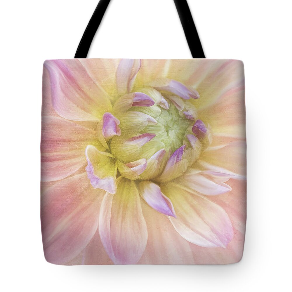 Flower Tote Bag featuring the photograph Painted Dahlia by Linda Szabo