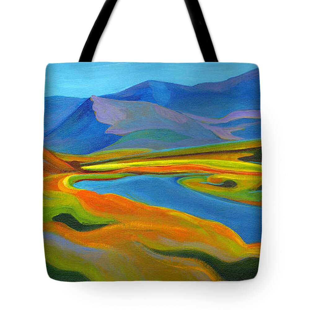 Tanya Filichkin Tote Bag featuring the painting Painted Hills by Tanya Filichkin