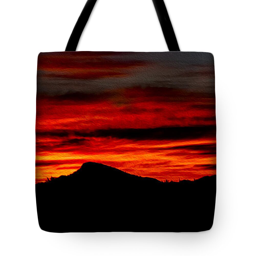 2013 Tote Bag featuring the photograph Painted Sky 45 by Mark Myhaver