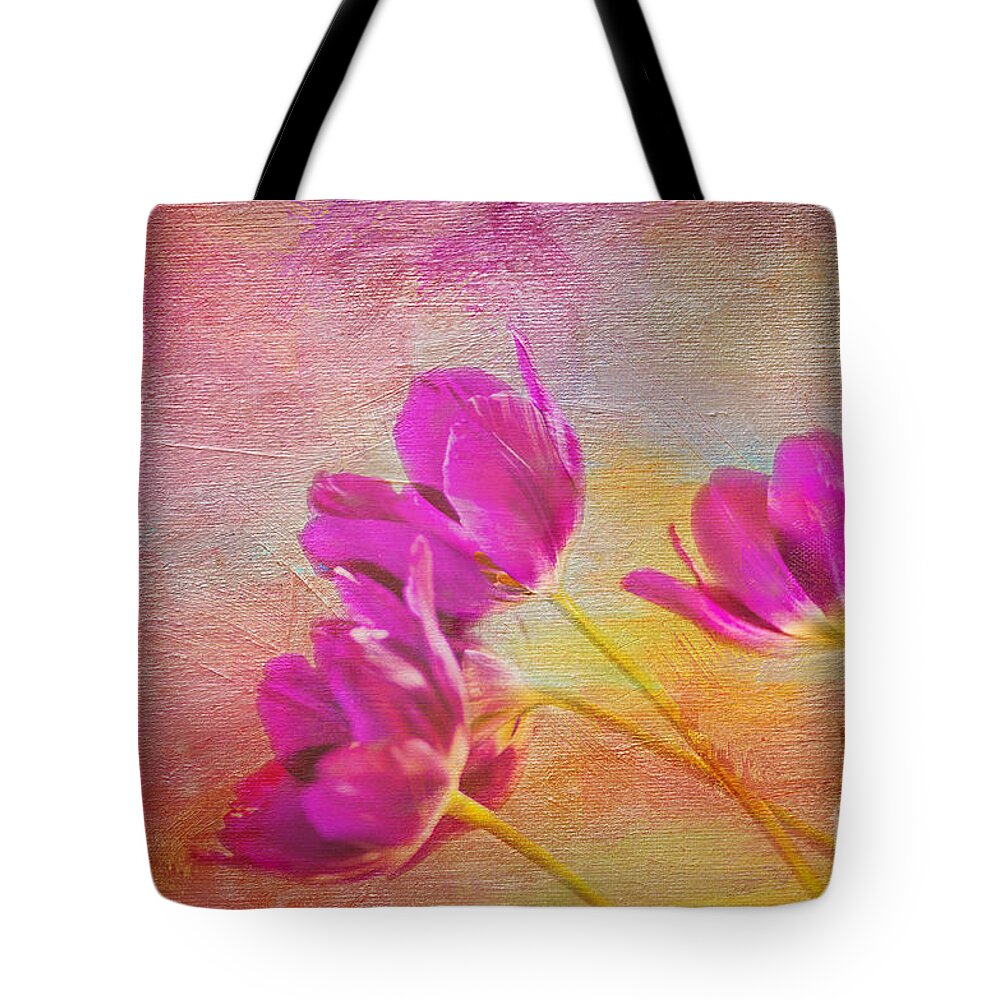 Bob And Nancy Kendrick Tote Bag featuring the photograph Painted Tulips by Bob and Nancy Kendrick