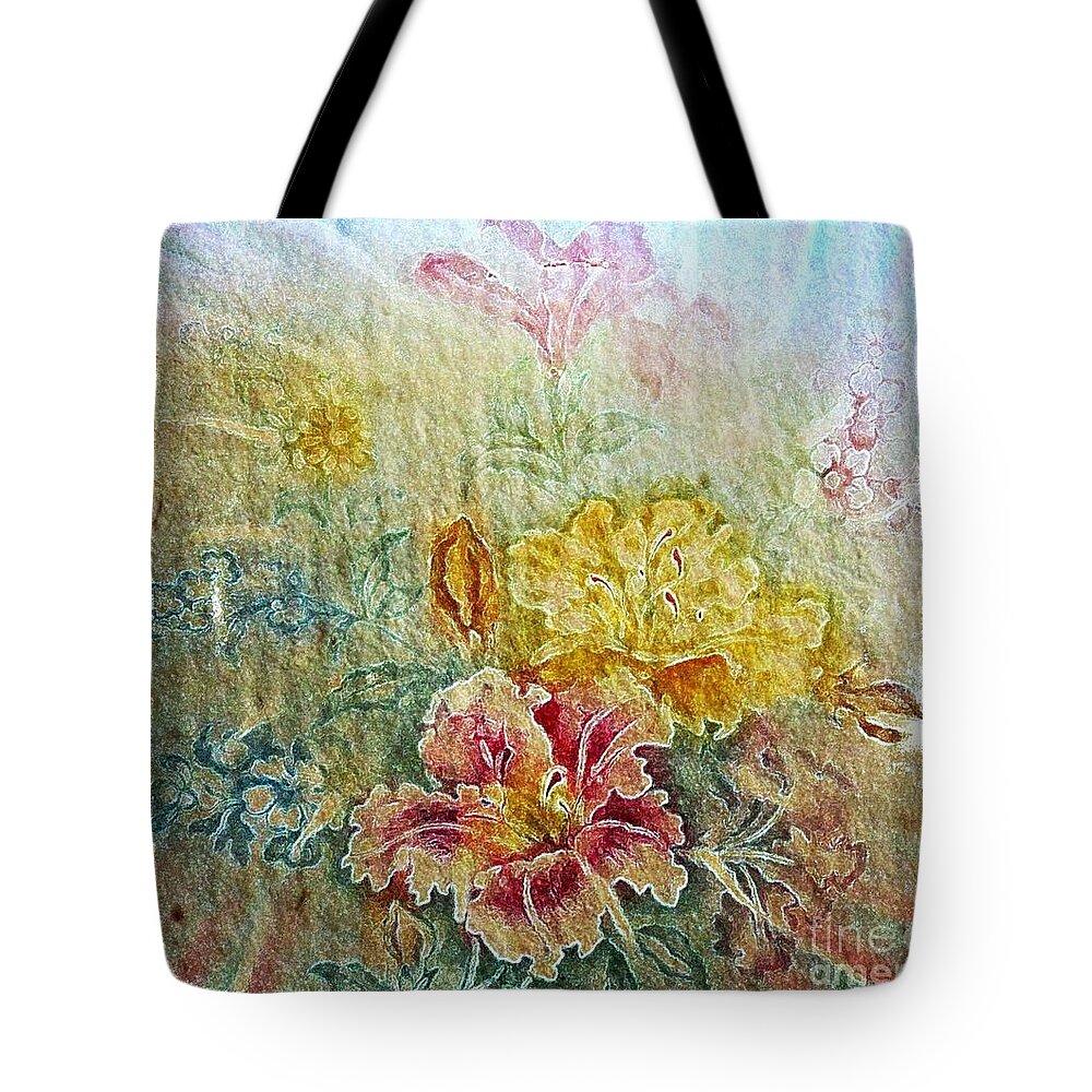 Painterly Tote Bag featuring the photograph Painterly Floral by Judy Palkimas